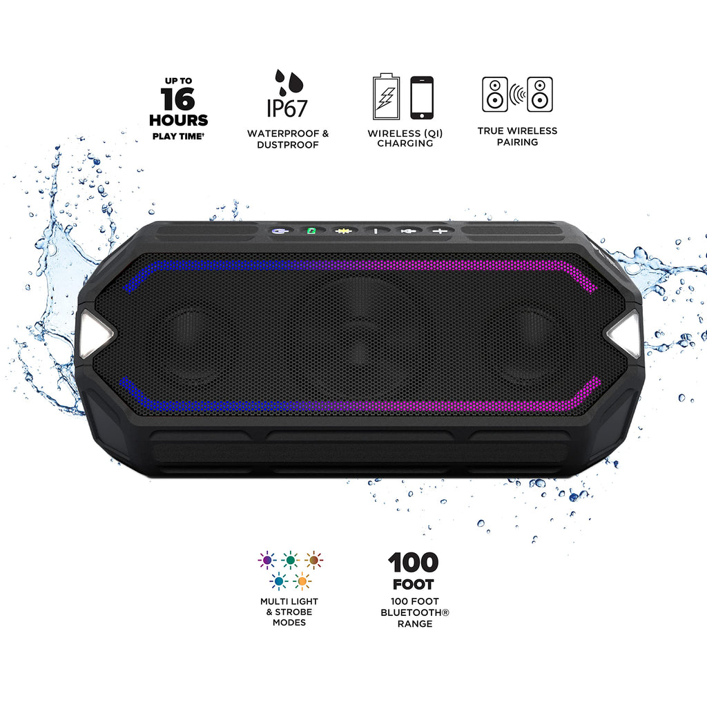 Black Waterproof Portable Bluetooth Speaker I8813