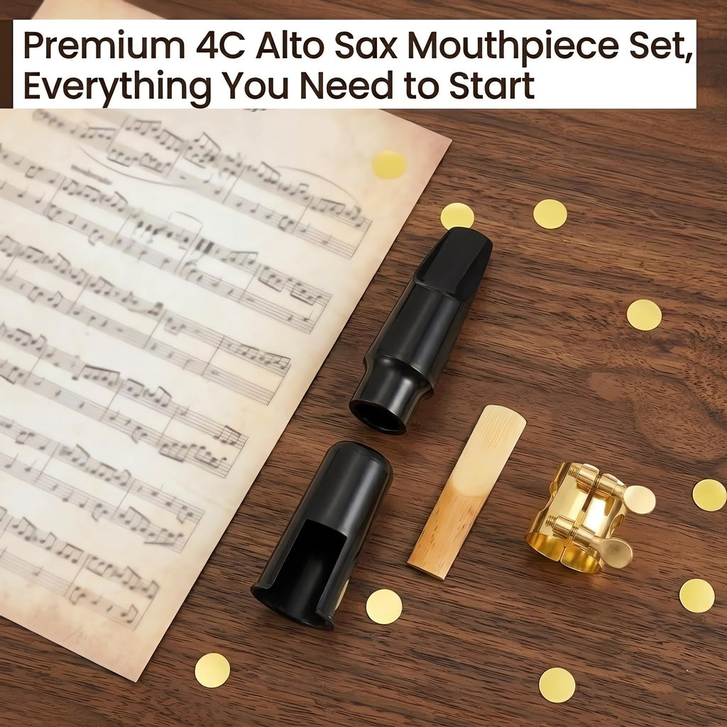 Alto Saxophone Mouthpiece with Ligature, Reed & Cap R2358