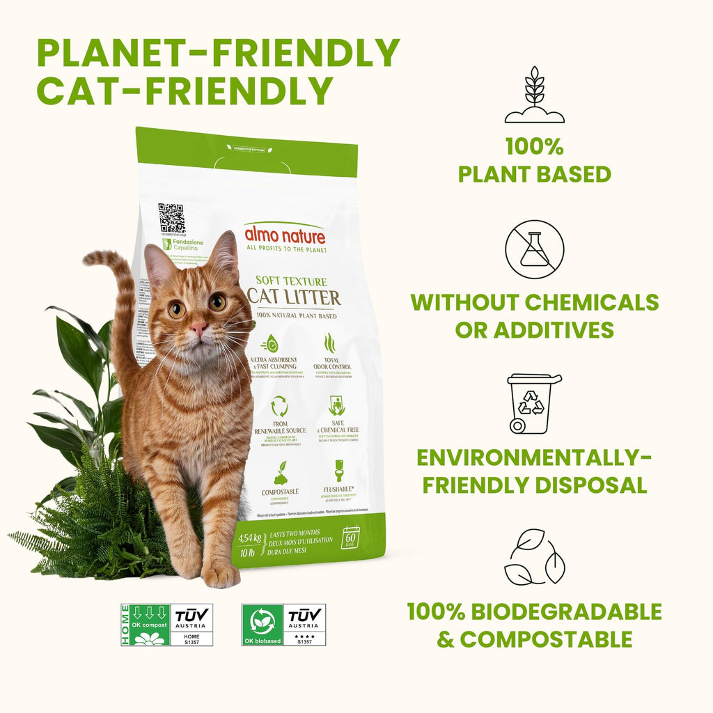 Plant-Based Clumping Biodegradable Cat Litter 10 lbs Z51293