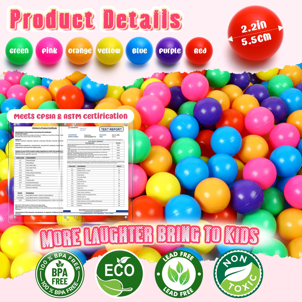 Plastic Ball Pit Balls D6694