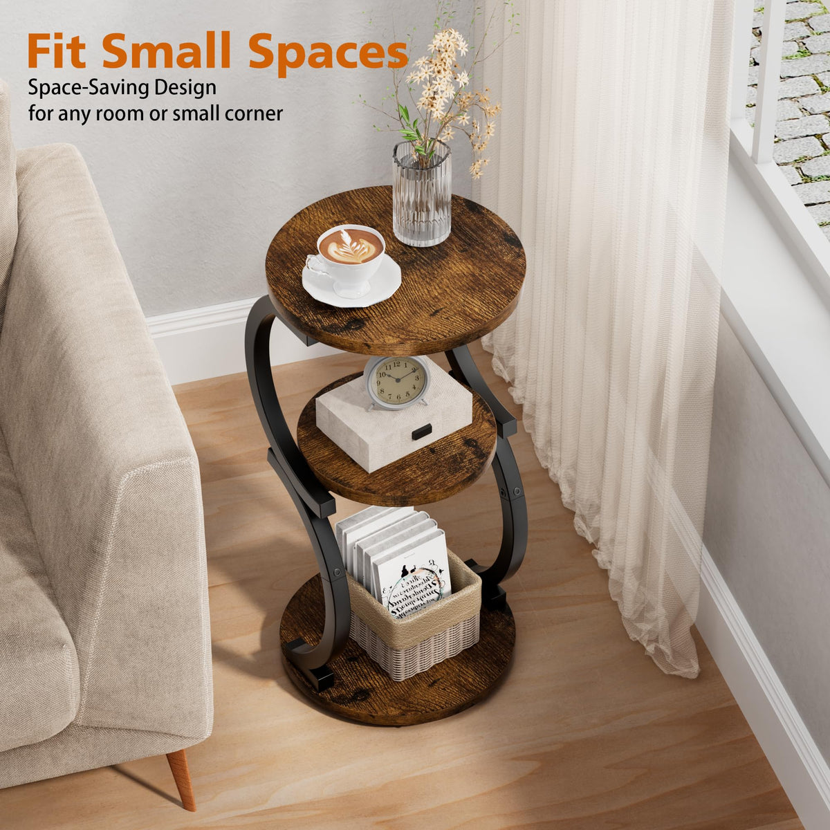 3-Tier Round Side Table O2796