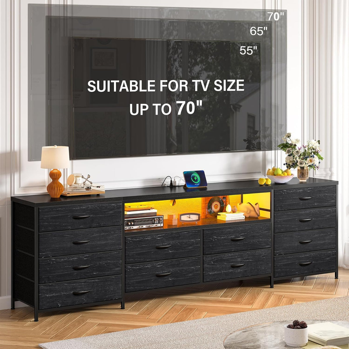 12 Drawers Dresser TV Stand W361