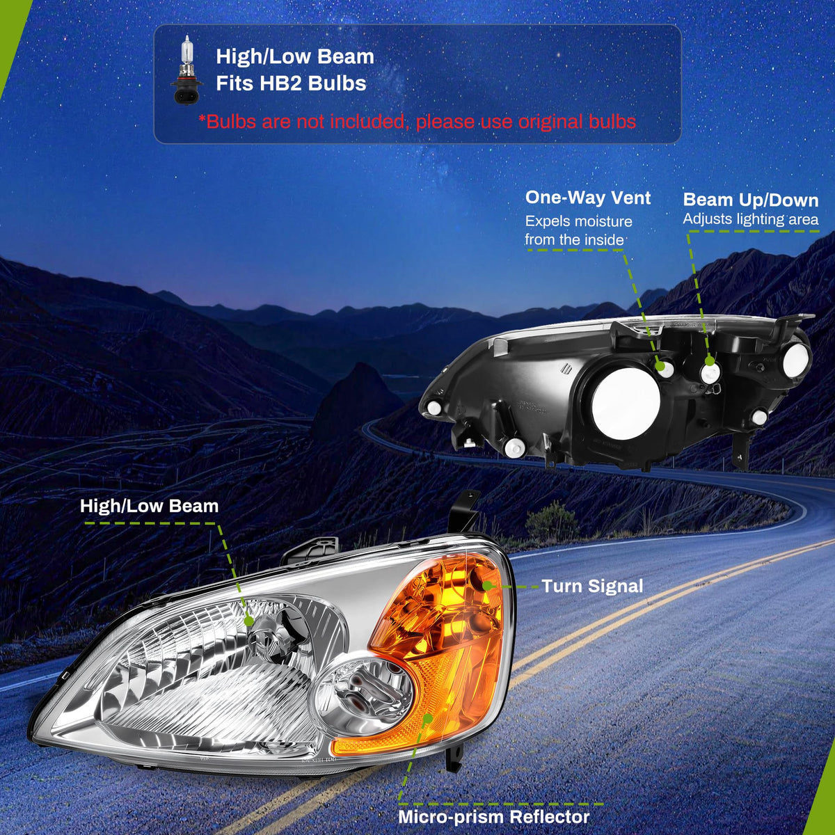 Headlight Assembly I1698